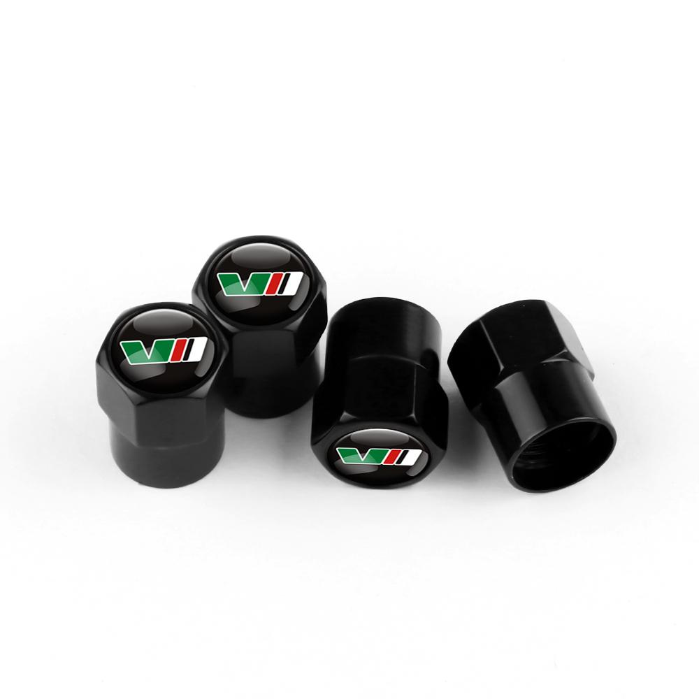 QPZF2 For Skoda S Skoda Kodiaq Fabia Kamiq Karoq Octavia 3 A5 A7 Rapid Scala 4pc Car Styling Wheel Tire Valve Air Stem Cap Badge Decor