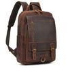 Crazy Horse Leather Men's Leather Backpack Bag Genuine Leather Computer Laptop Bags Men Male Travel Backpack Thick Cowhide Bag