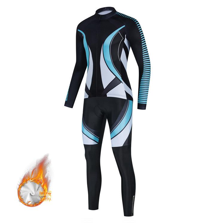 2026 Cycling Suit Autumn and Winter Long Sleeve Suit Fleece Warm Breathable Bicycle Outdoor Suit Equipment