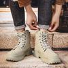2025 autumn new Martin boots men's high-top locomotive boots casual short boots British style platform small leather shoes
