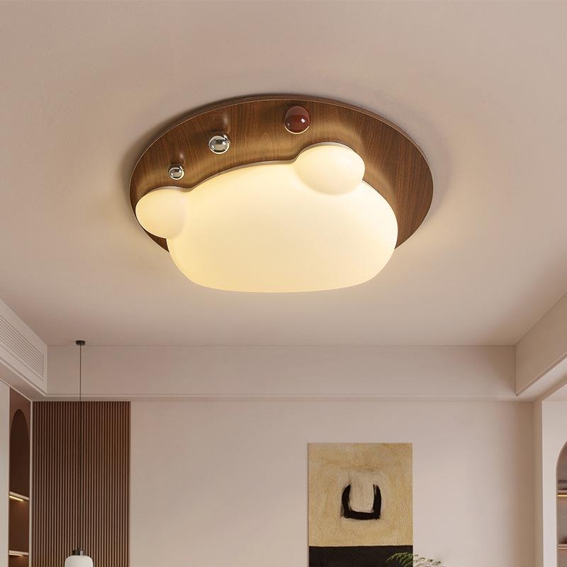Modern Chinese Cartoon Panda Ceiling Light for Kids' Room