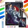 Disney Little Mermaid Ariel Prince Eric oil paint by numbers painting kit handmade diy home decor gifts wall art canvas painting 130