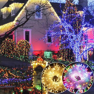 100LED Fairy String Lights Christmas Fairy String Lights Xmas Tree Mains Plug In Outdoor Garden Party Festival Decor