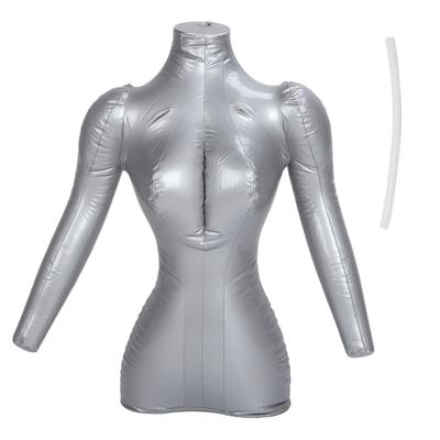 Kläddisplaymodell PVC-material Kvinnlig Kappa Överkropp Uppblåsbar Mannekängställ