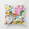 Juste de coussin colorée peinte d'art du monde, taie d'oreiller de luxe, décoration de bureau, décoration de la maison