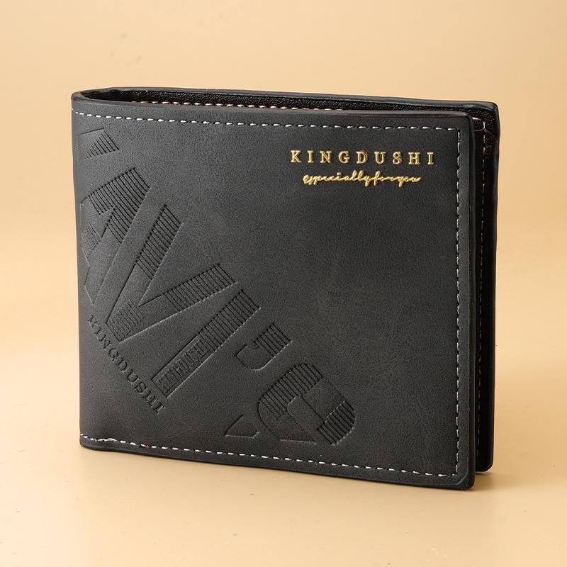 New Men'S Wallet Men'S Short Wallet Fashion Youth Wallet Large Capacity Durable Wallet