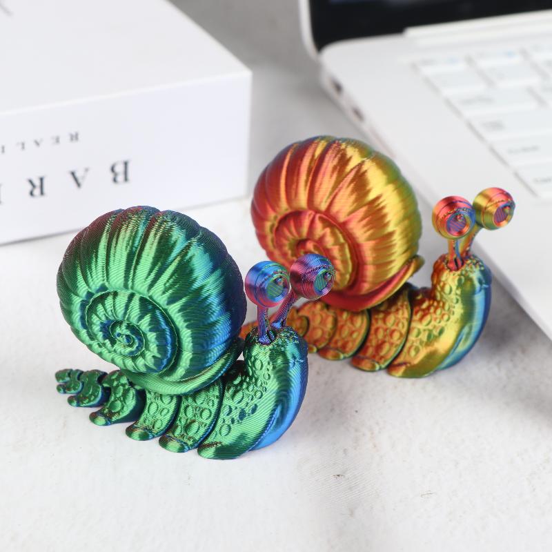 Jouet Modèle d'Escargot Simulé Imprimé en 3D Ornement Sculpture Animale Amusante Décoration de Bureau Pour Enfants Cadeaux Cadeau Unique