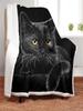 YISUMEI Black Cat Sherpa Blanket Soft Plush Throw for Adults X Inches Perfect for Home  Garden