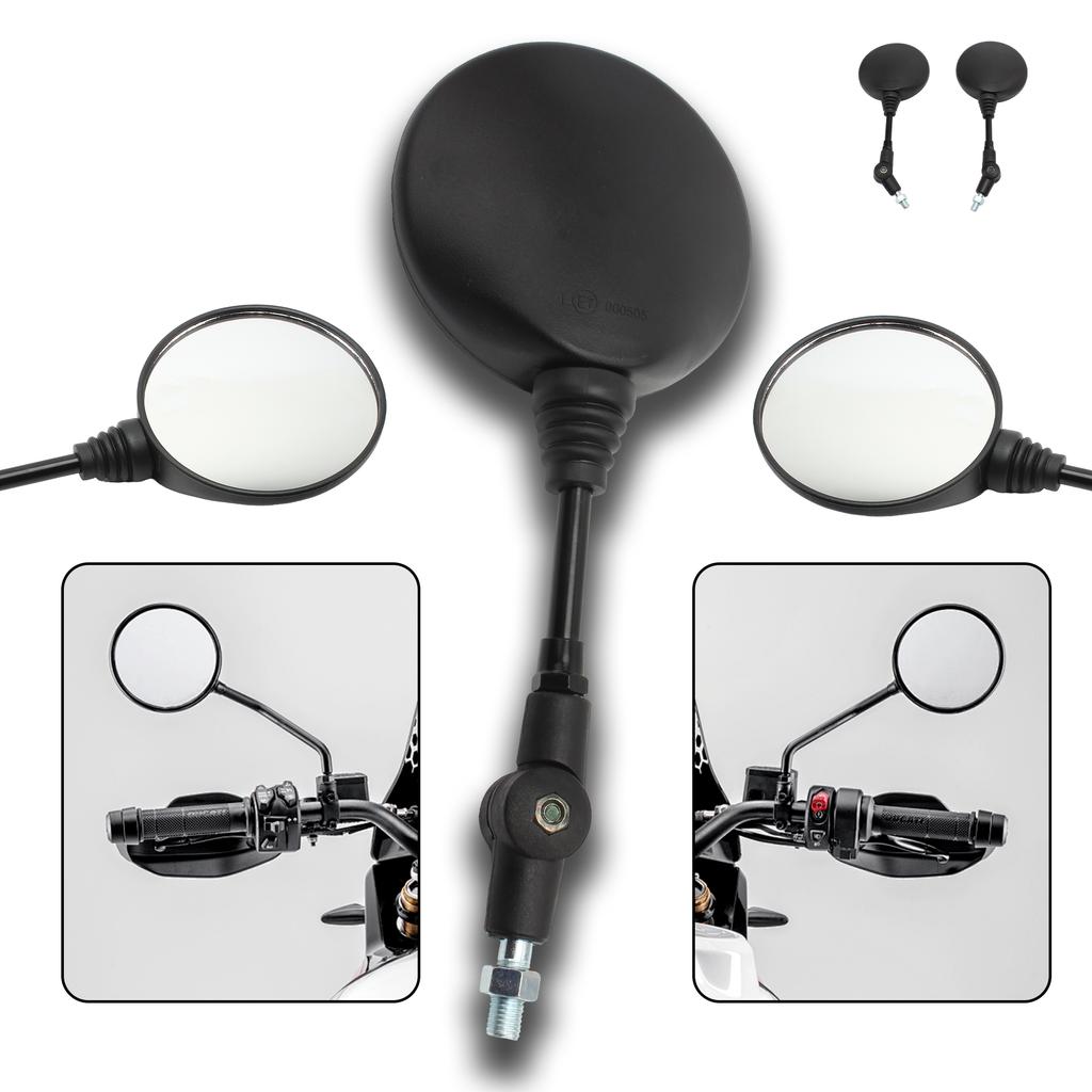 Motorcycle Foldable Round Rear Side Mirror 10MM For ATV KTM Yamaha Suzuki Harley Universal Pit Dirt Bike Motocross Accessories