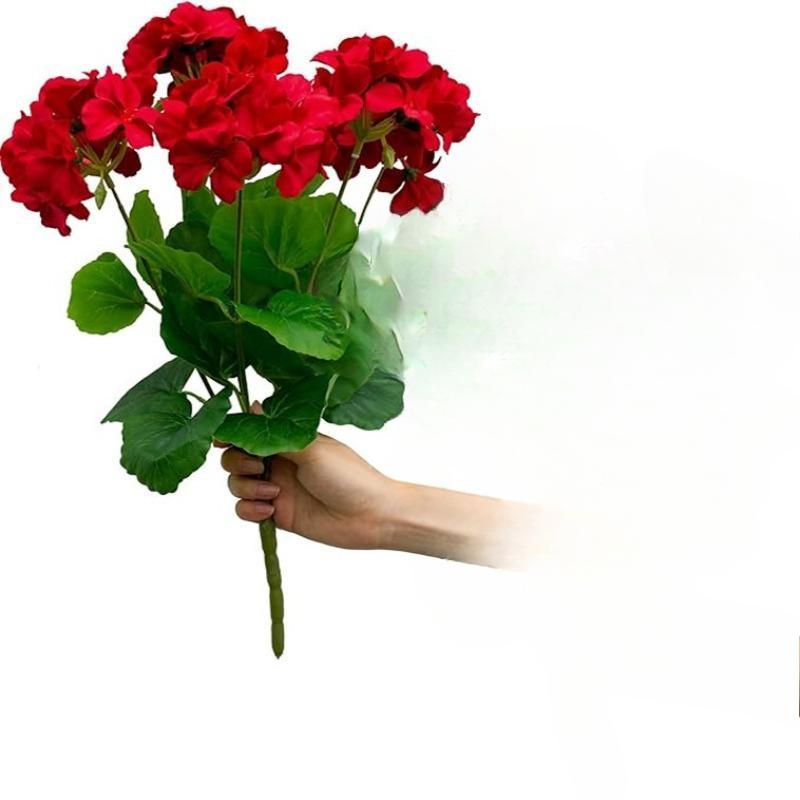 1PC Symulacja Begonia Fałszywy Kwiat Dom Salon Geranium Jedwabny Kwiat