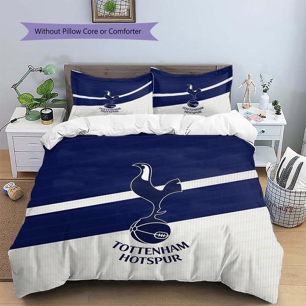 TOTTENHAM Pattern Bedding Quilt Set Home Decoration Gift (1 * duvet cover + 2 * pillowcase without core).xwn