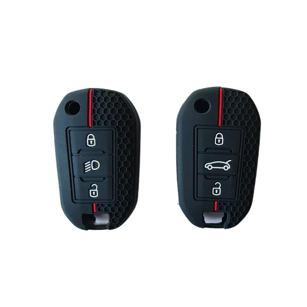 Silicone Key Cover Car Key Case For Citroen C5 C3 C4 C8 Berlingo For Peugeot Partner Rifter 208 308 508 407 2008 3008 Expert