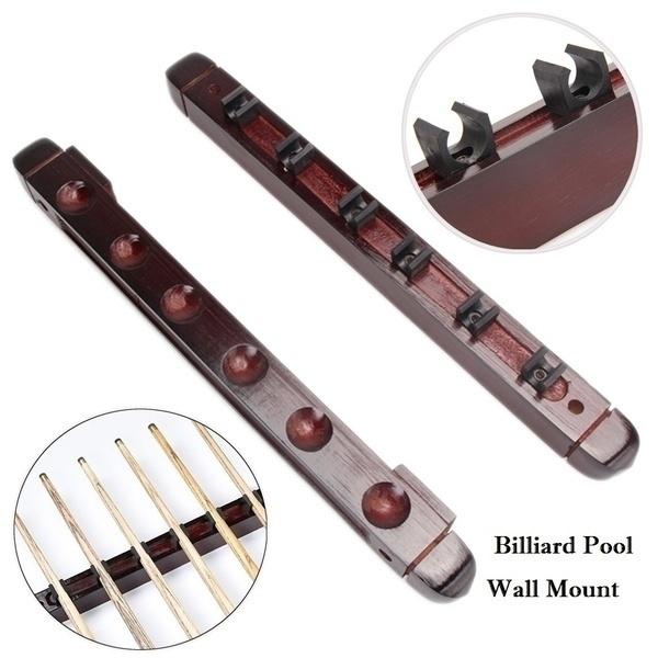 

Кий для бильярда, настенное крепление для пула, держатель для стойки из дерева для снукера коричневый