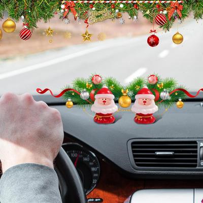 Mini Santa Ornament Miniature Tabletop Christmas Decor Collectible Holiday Santa Decor For Car Dashboard Dining Table Kitchen