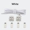 1 Pair Round Elastic Shoe Laces No Tie Shoelaces Tieless Metal Spring Buckle Shoelace for Kids Adults Elderly One Size Fit All