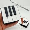 Klaviertastatur Clicker Fidget Spielzeug, 3D-gedruckter Schreibtisch-Stressabbauer, Niedliche musikalische Figur für Büroschreibtisch-Dekoration, Angstlösendes Geschenk