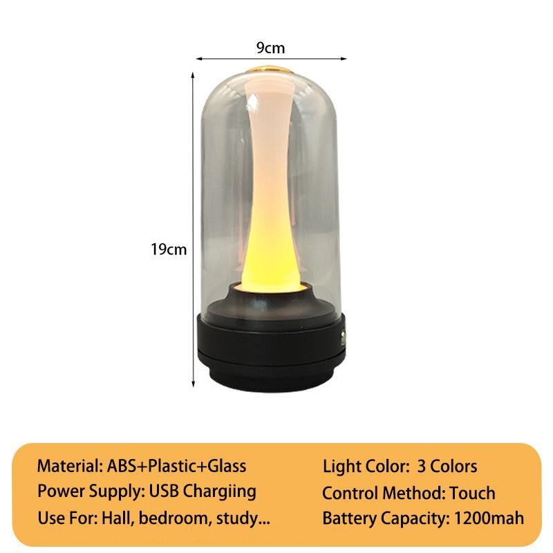 Elegant LED Lamp Rechargeable Touch Sensor Waterproof Ideal for Reading Ambient Lighting In Home Bedroom Bar Office Outdoor