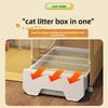 Villa Transparente para Gatos Caja de Arena Extra Grande Inodoro Interior Configuración de Una Habitación Un Salón Jaula para Gatos Hogar Espacioso Sistema de Residencia para Mascotas