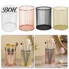 Office Desk Pen Holder Metal Holder, Nordic Organizer for Makeup Brushes, Electroplated Accessory Anti-Rust Multifunctional Storage Basket Pencils
