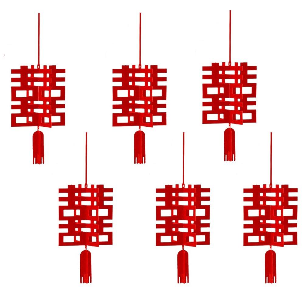 1/2/6pcs Foldable Flower Hanging Decoration Traditional Spring Festival Pendant  Living Room