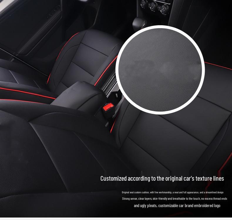 Yue Four Seasons Universal Car Seat Cover, Full Surround, Wear-Resistant, Five-Seat Leather
