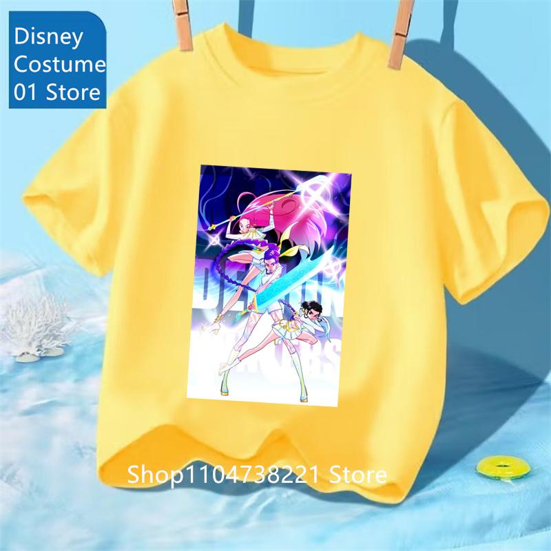Saja Boys Tshirt Anime Kpop Demon Hunters Kids T-shirts Children's Clothing 2025 New Summer Casual Boys Girls Short Sleeve Tops