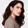 Titanium Steel Tiger's Eye Stone Stud Earrings Light Luxury High-end Autumn and Winter Earrings Do Not Fade 18k Gold Titanium Steel Jewelry 2026