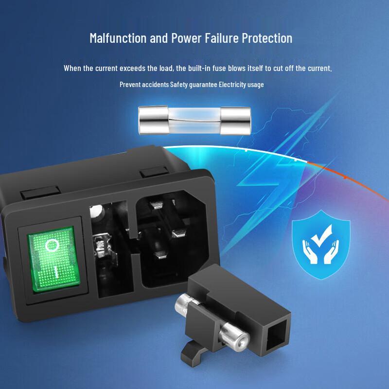 KUICC Fused & Switched AC Power Inlet Socket
