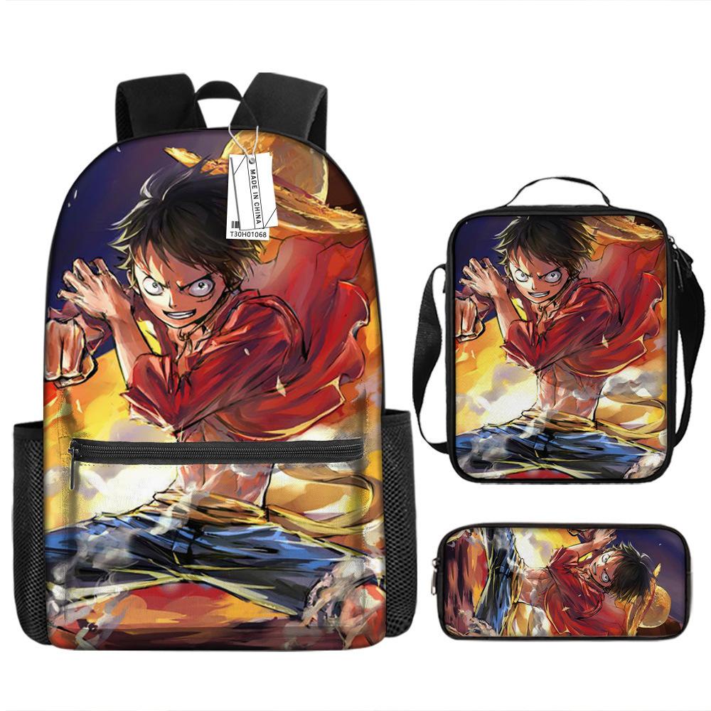 Popular Animation Backpack Student Schoolbag Boys Messenger Bag Girls Pencil Case
