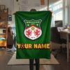 1 Stück Personalisierte Decke mit Wrexham AFC Muster aus Flanell Geeignet für Alle Jahreszeiten für Heimdekoration Wärme und Komfort Geschenke Feiertagsgeschenk