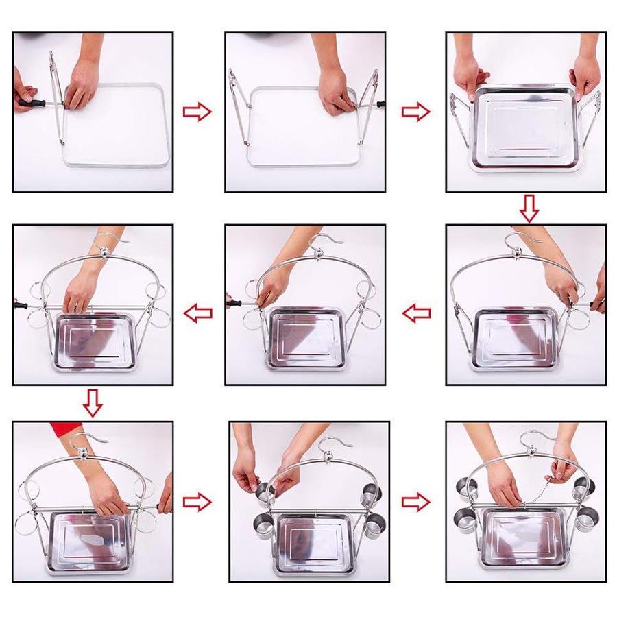 Stainless Steel Parrot Hand-Raising Stand - Durable Cage Rack for Birds