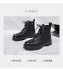 Zipper Martin boots men's spring and autumn high-top British retro men's boots Internet celebrity locomotive leather boots thick-soled short boots men