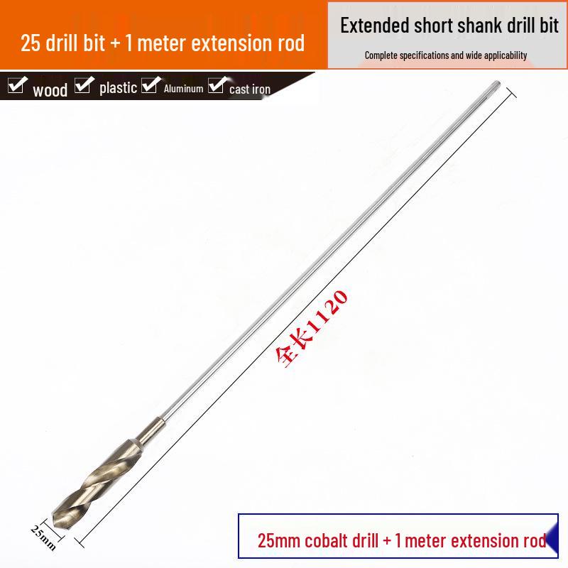 1-Meter Extra Long Twist Drill Bit with Small Shank for Deep Hole Woodworking and Tree Drilling