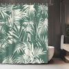1 st Amerikansk Vintage Tropiskt Palmblad Duschdraperi, Dekorativa Badrumstillbehör Inkluderar Krok Duschdraperi