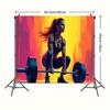 Vivid Gym Oversized Backdrop Banner - For Fitness Enthusiasts For Living Room Bedroom Office Decor Party - For Indoor Birthday Anniversary