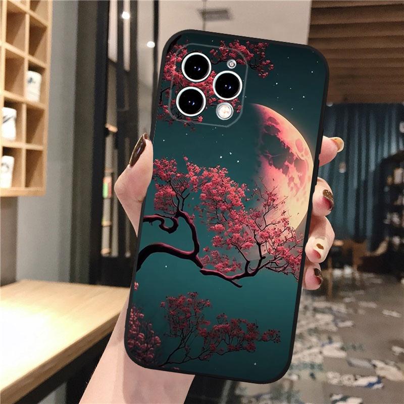 Sceneary Cherry Flower Phone Case For iPhone Samsung Galaxy Redmi Xiaomi Oppo OnePlus Note S A 7 8 9 10 11 12 13 14 20 21 22 23 53 54 Pro Max Ultra