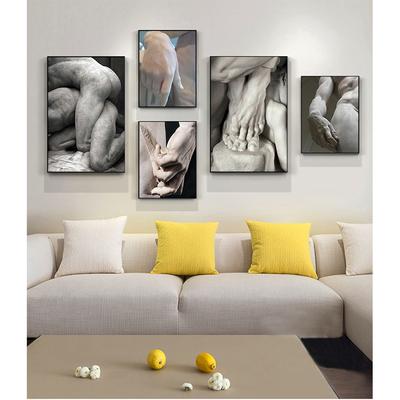 Obrazy na płótnie artystycznym zdjęcia salon Home Decor Michelangelo rzeźba artystyczna plakaty i druki czarny biały David Hand Wall
