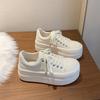 Cowhide Version~ Genuine Leather Thick-soled White Shoes Women's Spring New Height-increasing Muffin Women's Shoes Casual Versatile Board Shoes