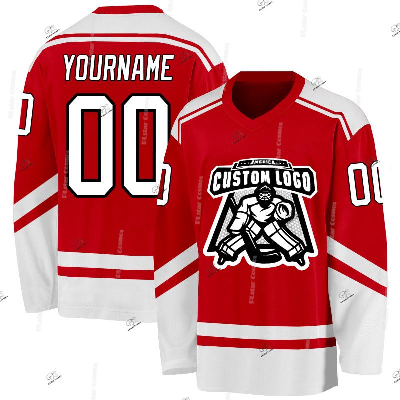 Custom Name Team Suits Gradient Graffiti Colorful Vintage Retro Breathable Pullover 3DPrint Casual V-Neck Hockey Jersey Shirts J