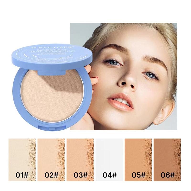 Oil Control Face Powder Matte Waterproof Setting Powder + Matte Lipstick Makeup Set