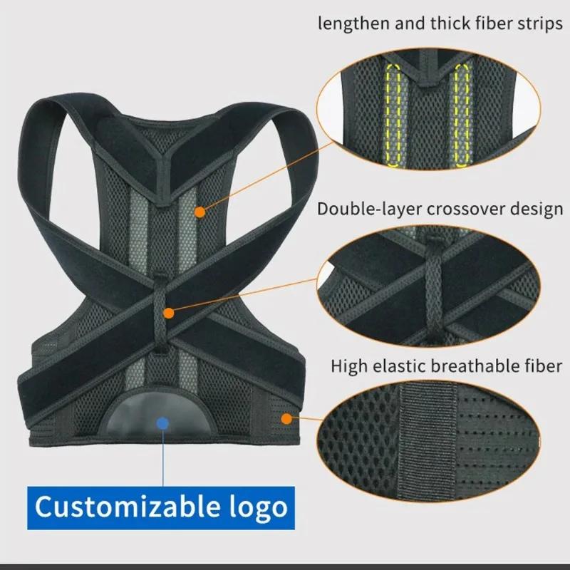 Pas Podtrzymujący Prostownik Kręgosłupa XS-4XL Rozmiar Plus Orteza Korekcyjna Postawy Pleców Kręgosłup Lędźwiowy Skolioza Korekcyjny Pas Ortopedyczny dla Mężczyzn Kobiet