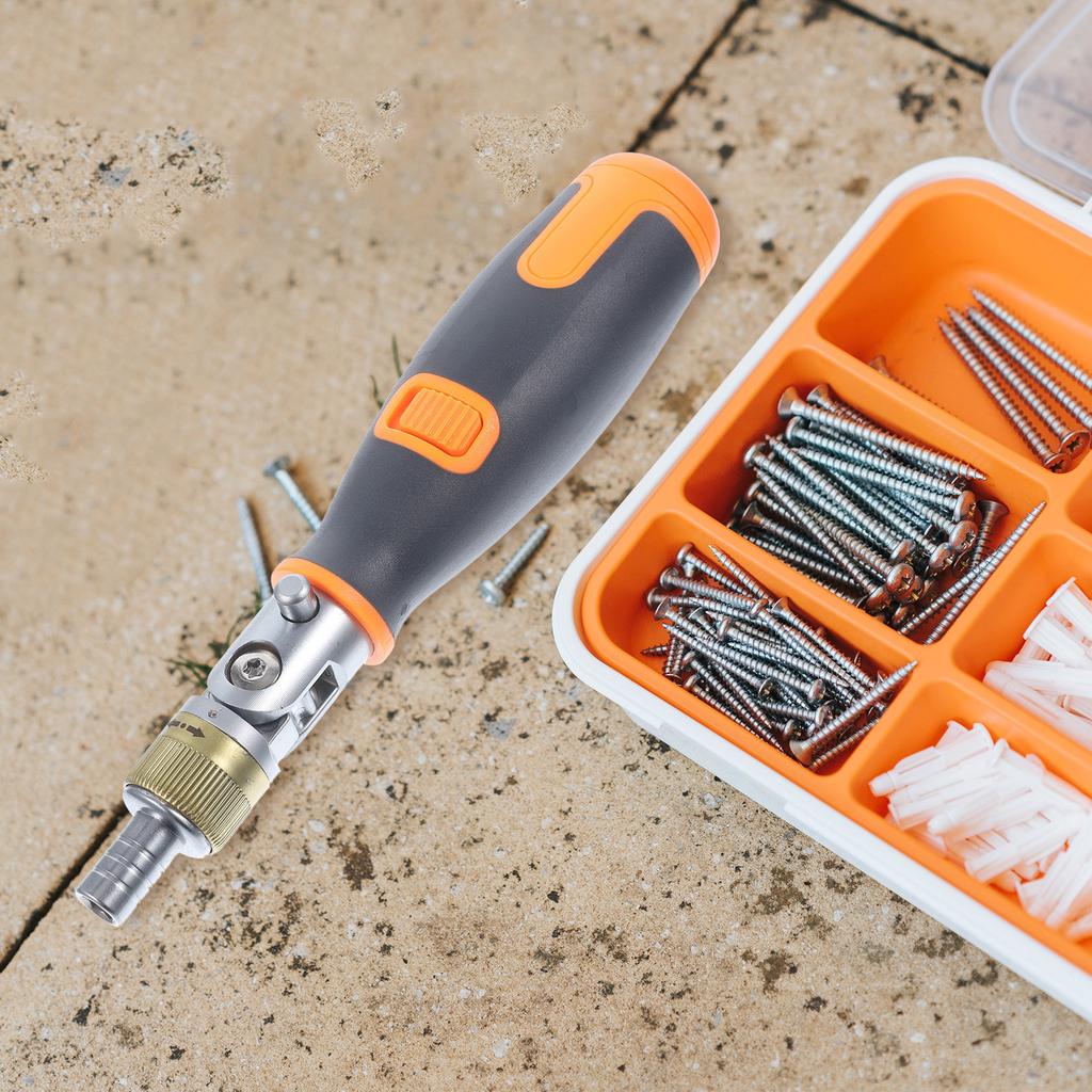 Premium Ratchet Screwdriver With 12 Bits Compact Lightweight Manual Handheld Repair Tool For Electrician And Electronic Device Maintenance