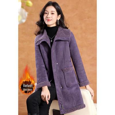 Women's Faux Lamb Wool Lined Winter Coat