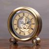 20X19X5.5CM  European Home Creative Mechanical Pendulum Desk Clock Metal Table Sitting Clock for Living Room Enhanced