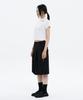 Hanahi Low Pocket Pleated Skirt Black