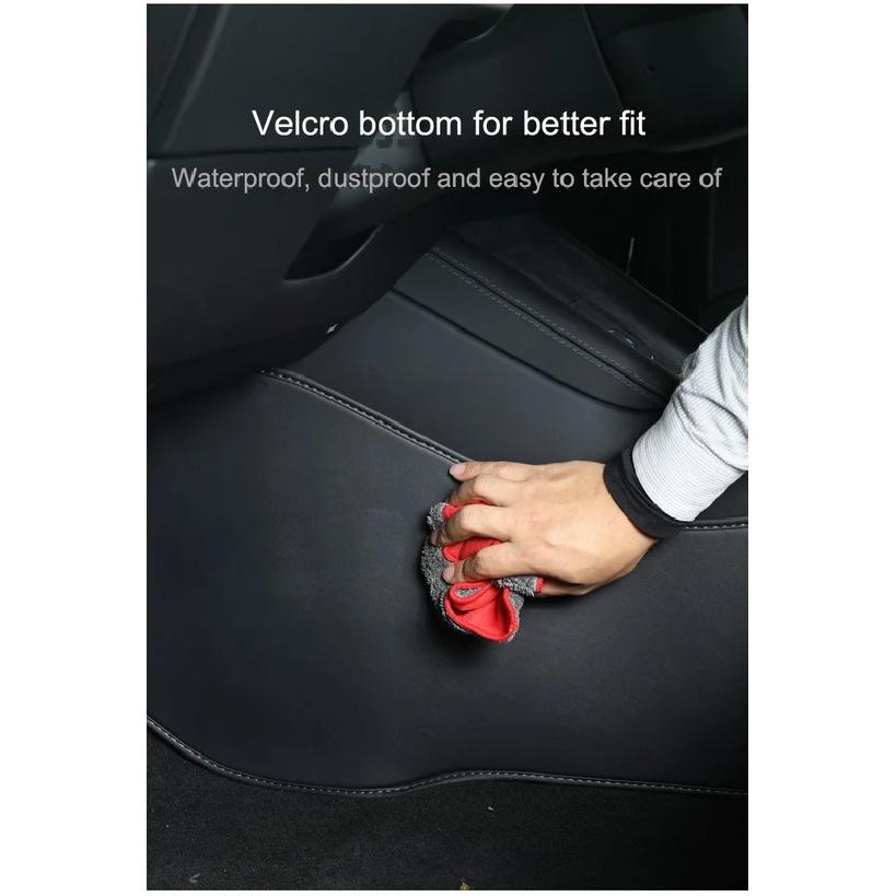 For Tesla Model 3 Highland Central Control Side Defense Kick Pad Nappa Leather Model Y 2023 Right Rudder Protective Foot Pad