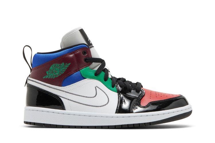 Jordan 1 Mid SE Black White Multi-Color (Women's)