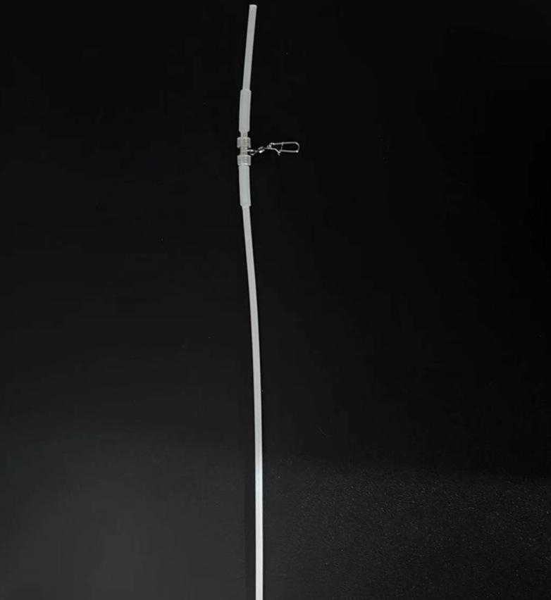 White Plastic Tube Rig Holder with Hooks and Line for Boat Fishing