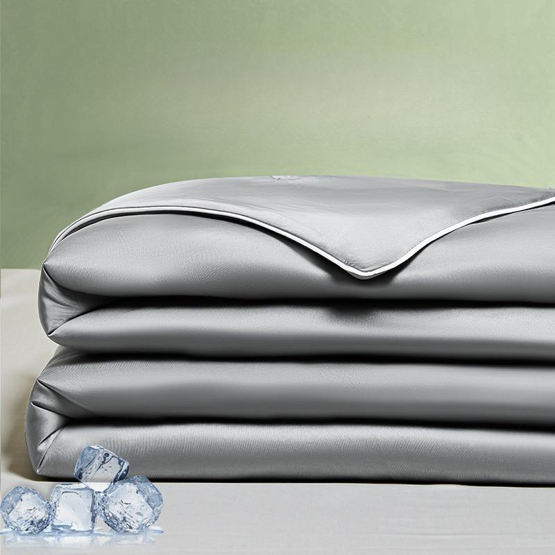 

Lightweight Summer Cold - Feel Blanket: Breathable Air - Conditioned Quilt for Chilly Summer Sleep 100x150cm серый