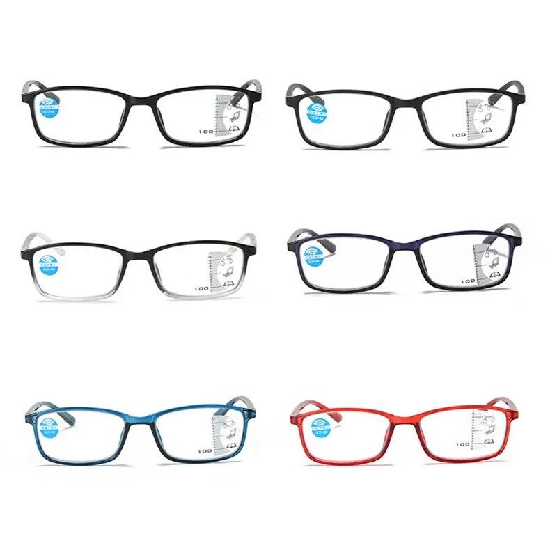 Progressive Multi Focus Reading Glasses Anti Blue Light Near Far Presbyopia Eyeglasses for Men Women 1 0 4 0